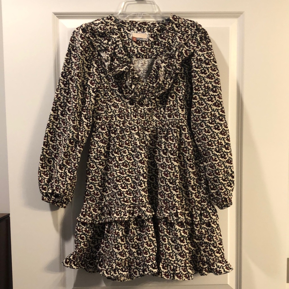 Pilcro/Anthropology Long Sleeve Mini Corduroy Dress